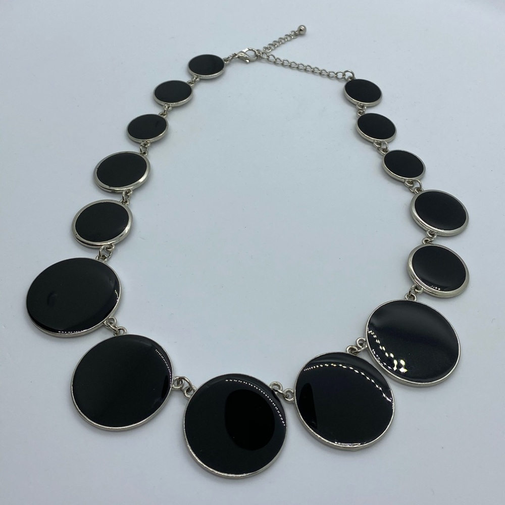 Black and silver necklace